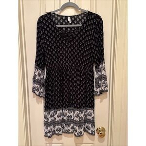 Y2K Mudd Boho Midi Dress Size Medium Fairycore Festival Romantic